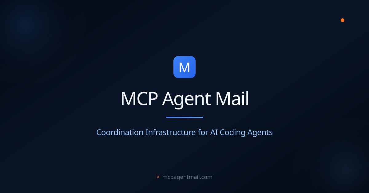 MCP Agent Mail — Git-auditable, SQLite-backed coordination fabric for multi-agent coding: inboxes,…
